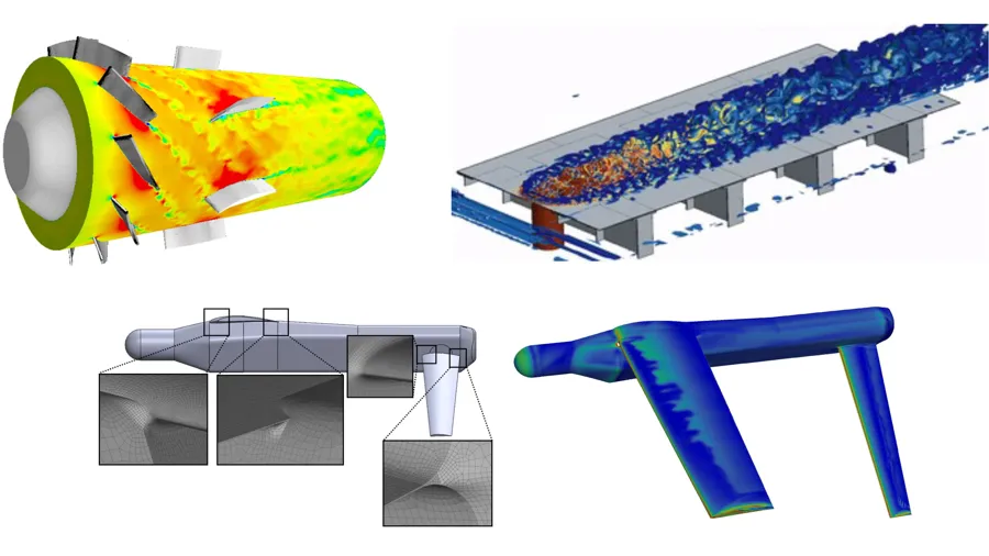 A group of different types of machinery models.
