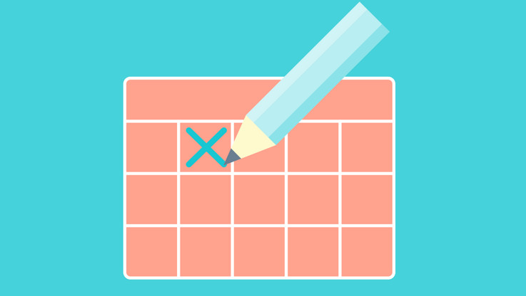 Illustration datum i kalender